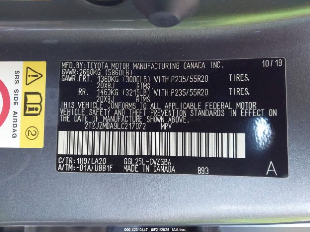 2T2JZMDA9LC217072 Lexus RX 350
