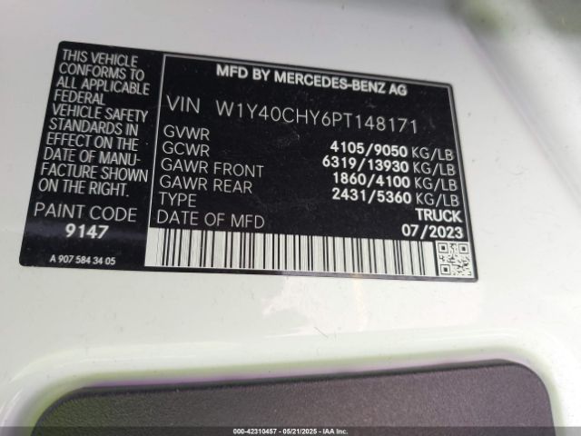 2023 MERCEDES-BENZ SPRINTER 2500 W1Y40CHY6PT148171 Photo 8