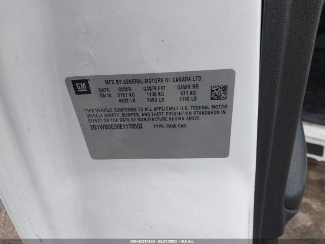 2G1WB5E30E1178502 Chevrolet Impala Limited Lt