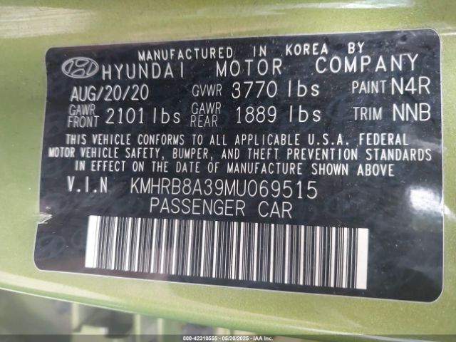 2021 HYUNDAI VENUE KMHRB8A39MU069515 Photo 8