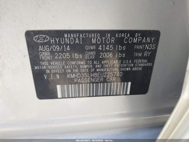 KMHD35LH8EU225740 Hyundai ELANTRA GT