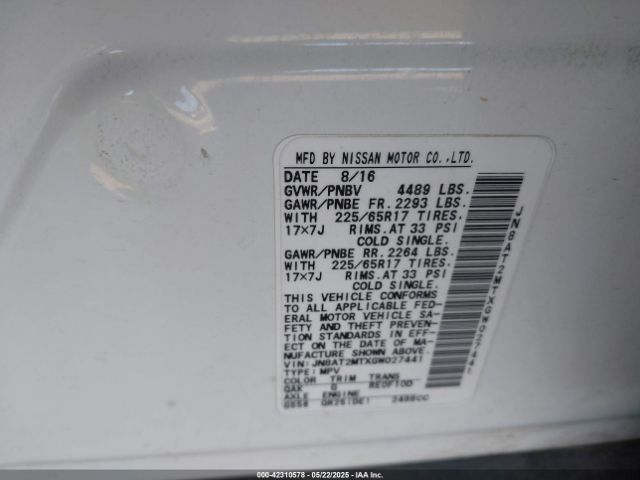 JN8AT2MTXGW027441 Nissan 2016