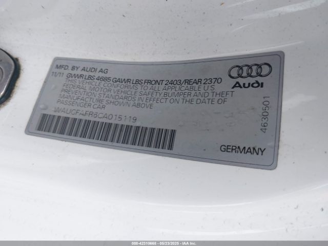 2012 AUDI A5 WAUCFAFR6CA015119 Photo 8