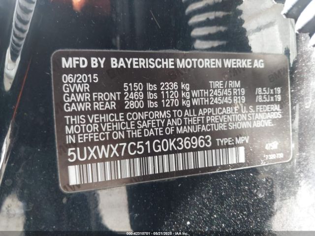 5UXWX7C51G0K36963 BMW X3 Xdrive35i