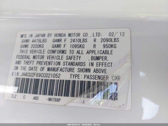 2012 ACURA TSX JH4CU2F69CC021052 Photo 8