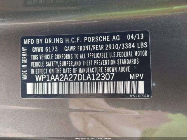 2013 PORSCHE CAYENNE WP1AA2A27DLA12307 Photo 8
