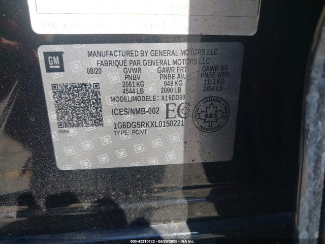 2020 CADILLAC CT4 1G6DG5RKXL0150221 Photo 8