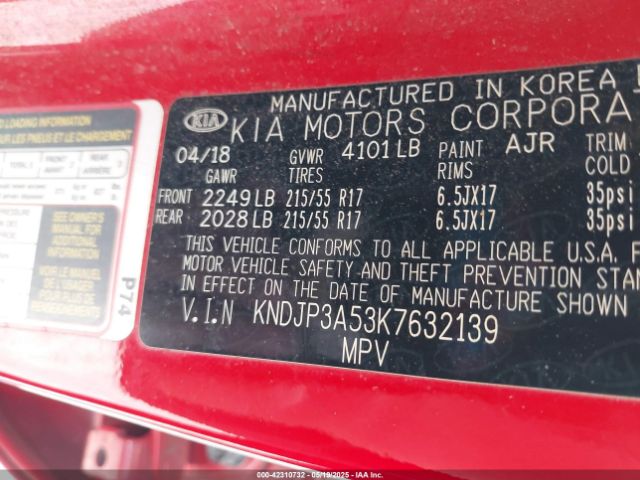 KNDJP3A53K7632139 KIA SOUL +