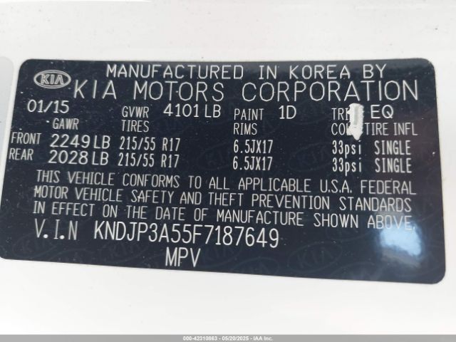 KNDJP3A55F7187649 KIA SOUL +