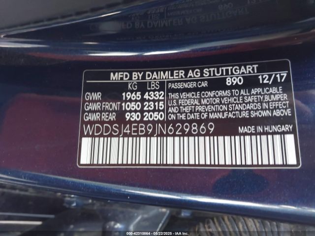 WDDSJ4EB9JN629869 Mercedes-Benz m270