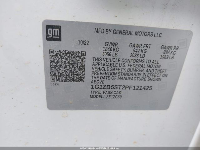 1G1ZB5ST2PF121425 Chevrolet lfv