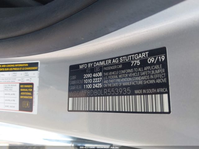 2020 MERCEDES-BENZ C 300 WDDWF8DB0LR553935 Photo 8