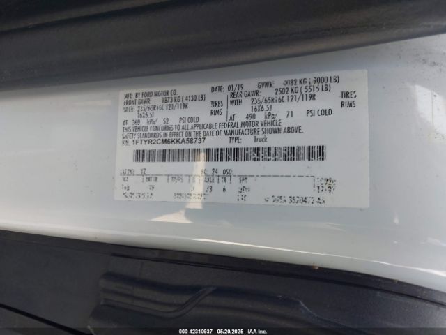 1FTYR2CM6KKA58737 Ford Transit-250