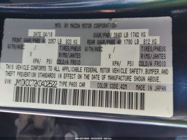 2019 MAZDA CX-3 JM1DKDC72K0402522 Photo 8