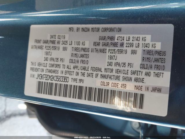 JM3KFBDM2K0583360 Mazda py cylinder deactivation
