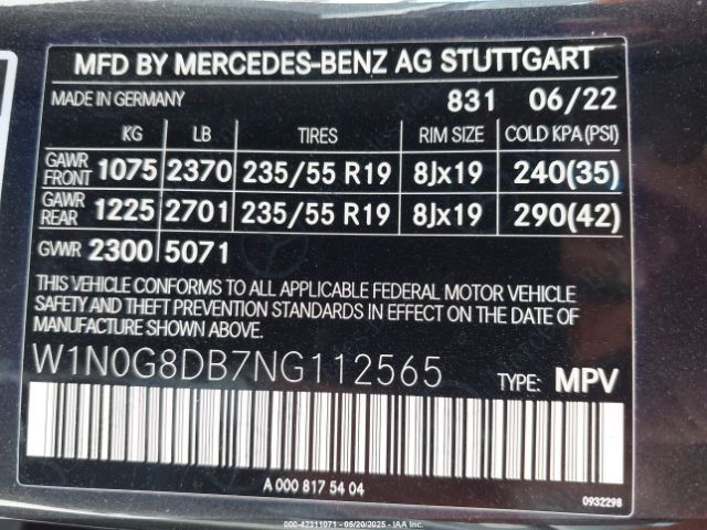 2022 MERCEDES-BENZ GLC 300 W1N0G8DB7NG112565 Photo 8