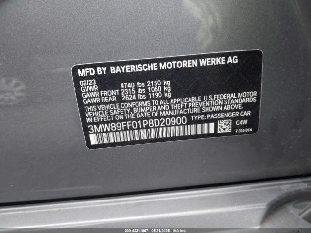 2023 BMW 330I 3MW89FF01P8D20900 Photo 8