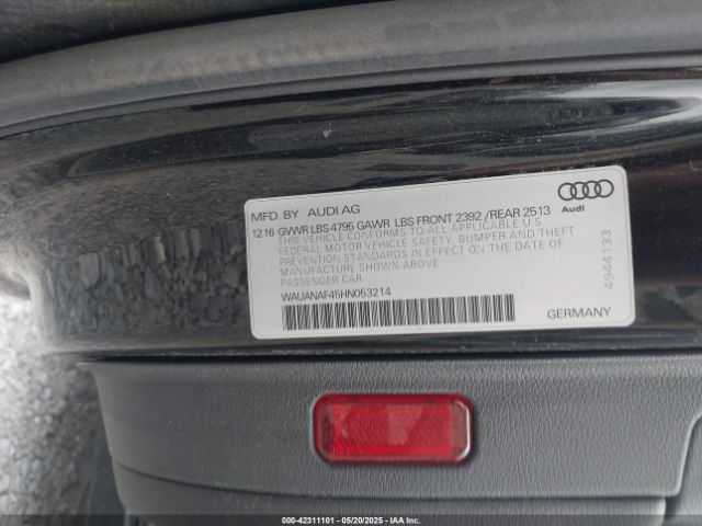 2017 AUDI A4 WAUANAF45HN053214 Photo 8