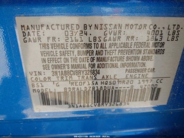 2024 NISSAN SENTRA 3N1AB8CV8RY326834 Photo 8