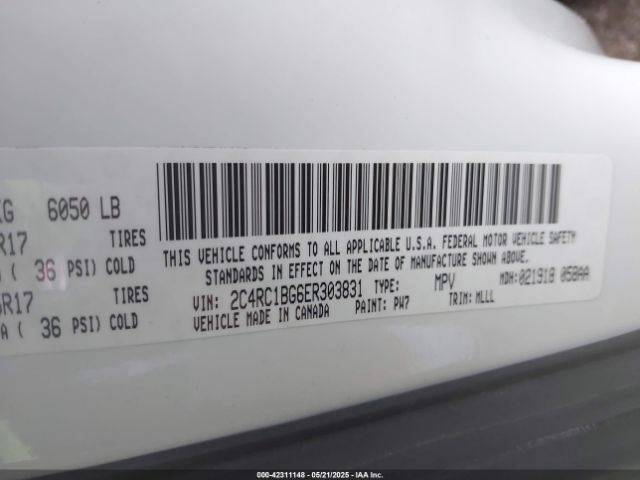 2C4RC1BG6ER303831 Chrysler Town & Country Touring