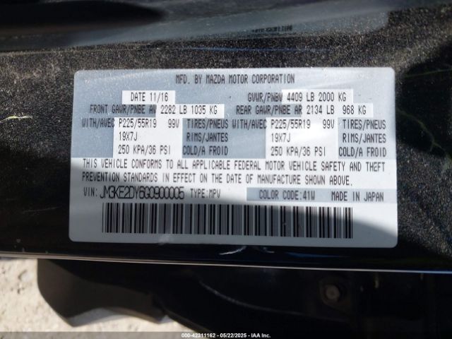 JM3KE2DY6G0900005 Mazda Cx-5 Grand Touring