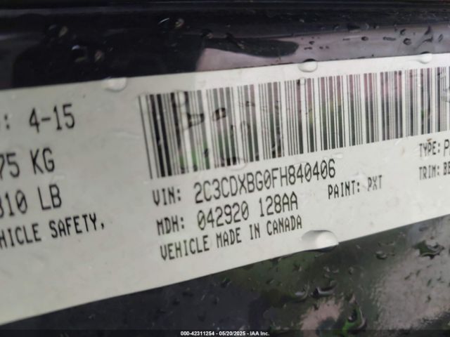 2015 DODGE CHARGER 2C3CDXBG0FH840406 Photo 8