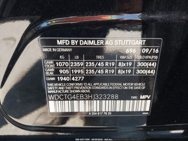 2017 MERCEDES-BENZ GLA 250 WDCTG4EB3HJ323288 Photo 8
