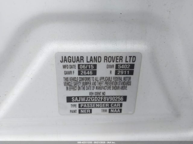 2015 JAGUAR XJ SAJWJ2GD2F8V90256 Photo 8