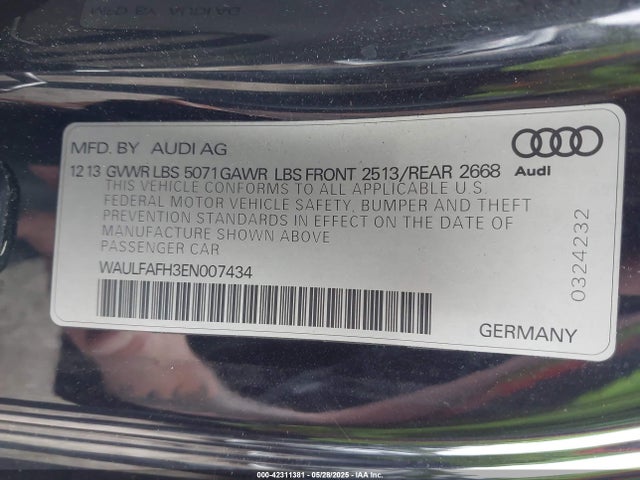 2014 AUDI A5 WAULFAFH3EN007434 Photo 8