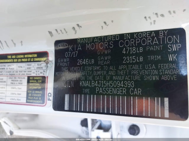 KIA gdi lambda ii 2017 KNALB4J15H5094393 Image 9