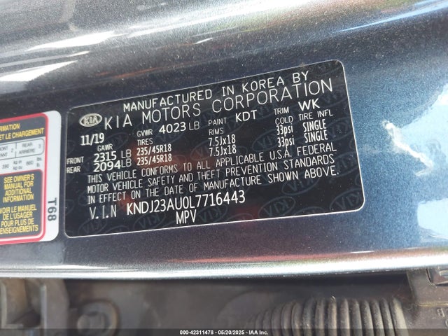 KNDJ23AU0L7716443 KIA mpi nu