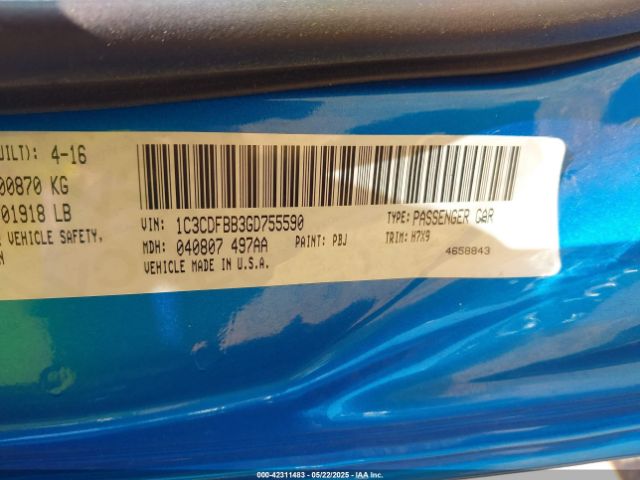 1C3CDFBB3GD755590 Dodge DART SXT