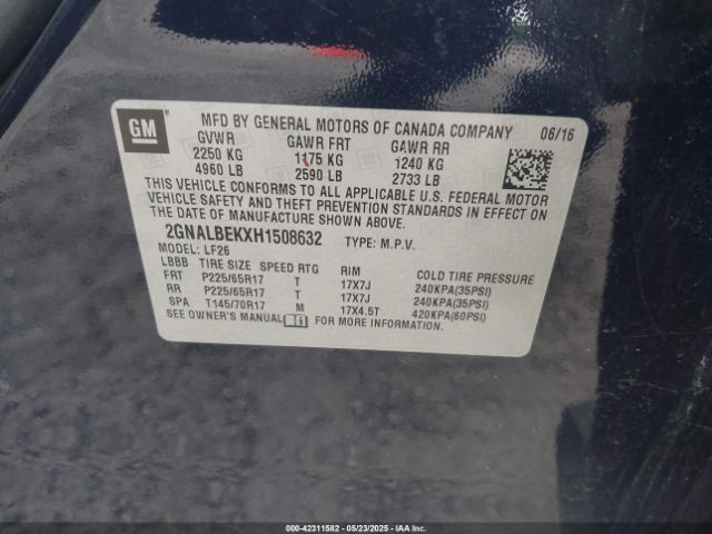 2GNALBEKXH1508632 Chevrolet EQUINOX LS