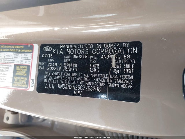 KNDJN2A26G7263208 KIA Soul
