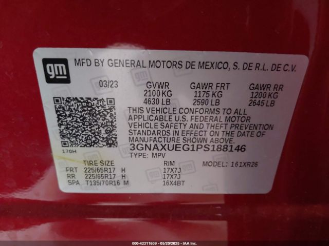 2023 CHEVROLET EQUINOX 3GNAXUEG1PS188146 Photo 8