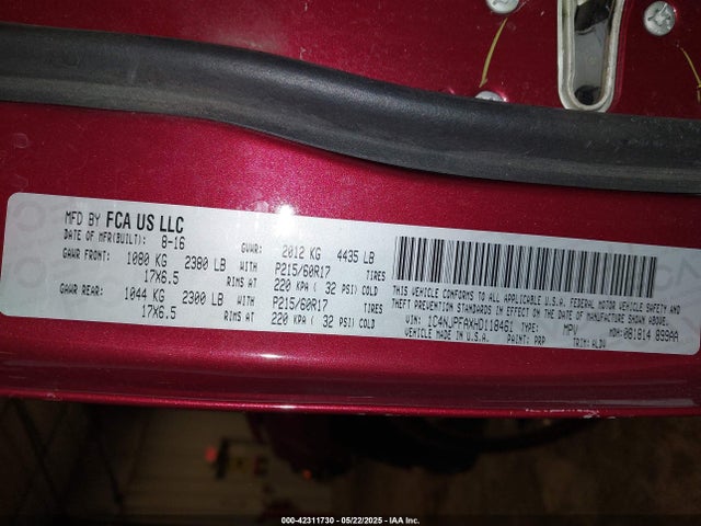 1C4NJPFAXHD118461 Jeep Patriot