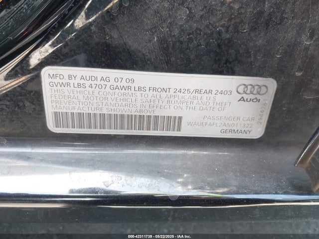 2010 AUDI A4 WAUEFAFL2AN011322 Photo 8