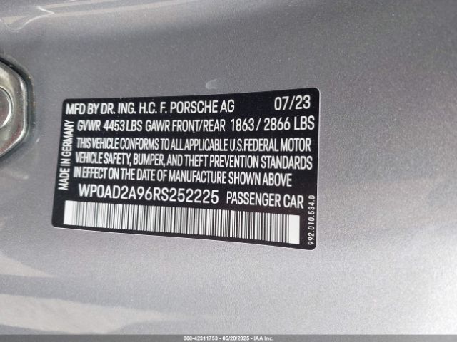 2024 PORSCHE 911 WP0AD2A96RS252225 Photo 8