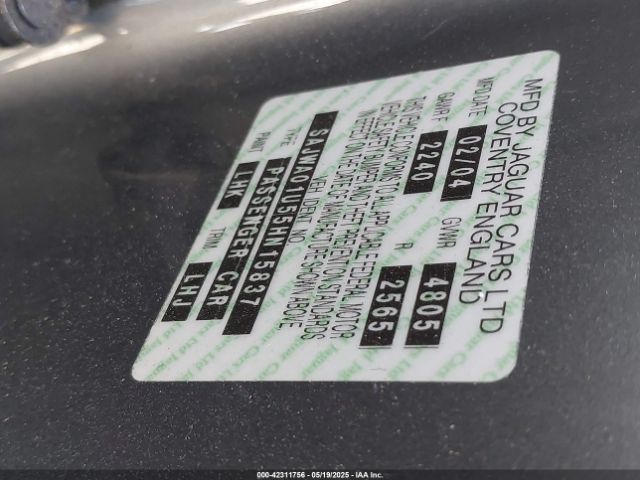 2005 JAGUAR S-TYPE SAJWA01U55HN15837 Photo 8
