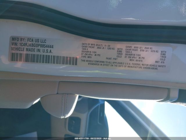 2023 JEEP GRAND CHEROKEE L 1C4RJKBG0P8854444 Photo 8