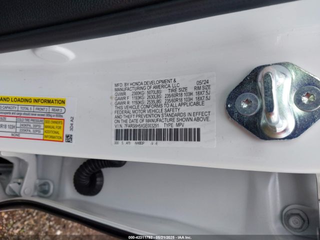 7FARS6H5XSE003291 Honda Cr-v Hybrid Sport