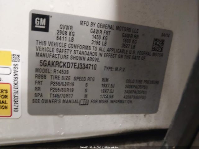5GAKRCKD7EJ334710 Buick Enclave Premium