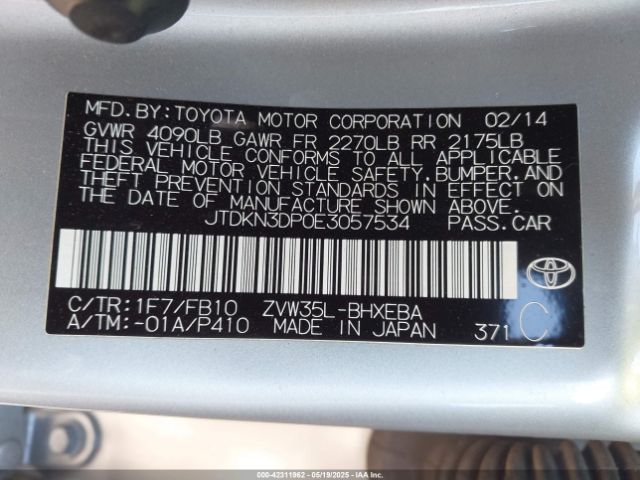 JTDKN3DP0E3057534 Toyota Prius Plug-in Advanced