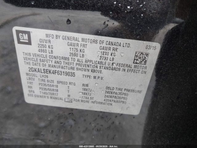 2GKALSEK4F6319035 GMC Terrain Slt-1