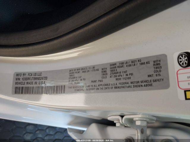 2021 RAM 1500 1C6SRFJT8MN524720 Photo 8