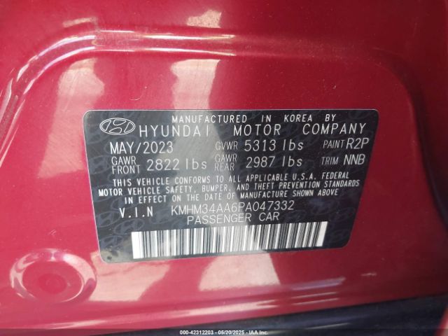 KMHM34AA6PA047332 Hyundai Ioniq 6