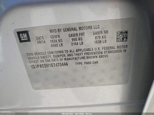 1G1PA5SH1E7470444 Chevrolet luw