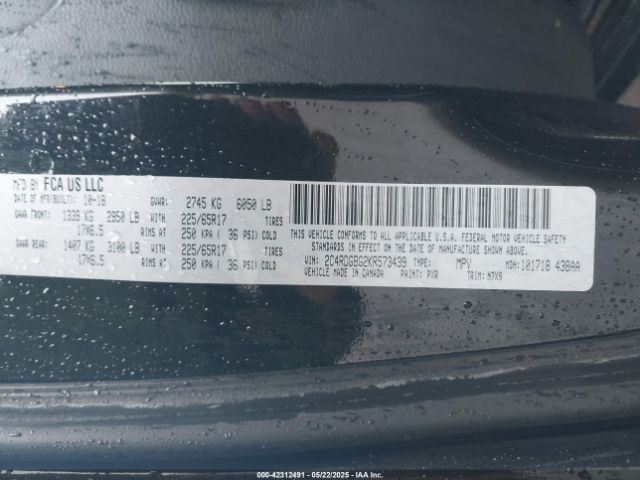 2C4RDGBG2KR573439 Dodge Grand Caravan Se Plus