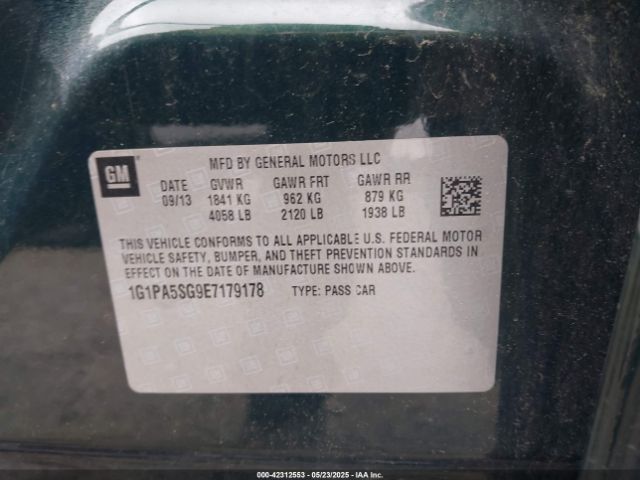 1G1PA5SG9E7179178 Chevrolet Cruze Ls Auto