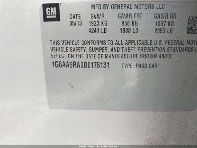 2013 CADILLAC ATS 1G6AA5RA0D0176131 Photo 8